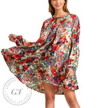Summer Floral Boho Dress-Bohemian, Boho, Cotton, Dress, Dresses, Floral, Flowers, Summer, Year Round-Womens Artisan USA American Made Clothing Accessories