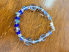 Keiki size Hearts of Blue Gems and Swarovski Bracelet