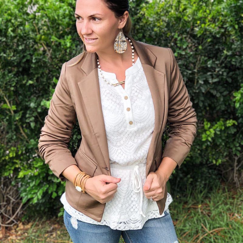 Fitted Blazer--Womens Artisan USA American Made Clothing Accessories