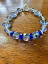 Keiki size Hearts of Blue Gems and Swarovski Bracelet