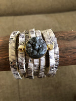 Leather and Druzy Bracelets-Jewelry, Made in the USA-Womens Artisan USA American Made Clothing Accessories