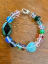 Hearts and Gems semiprecious stones bracelet