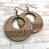 Wood Disk Earrings -accessories, earrings, jewelry, Made in the USA-Womens Artisan USA American Made Clothing Accessories