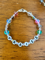 Praise Swarovski Crystal and Letter Bracelet