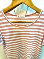 Pretty in Pink Striped Top with Ruffle Sleeve