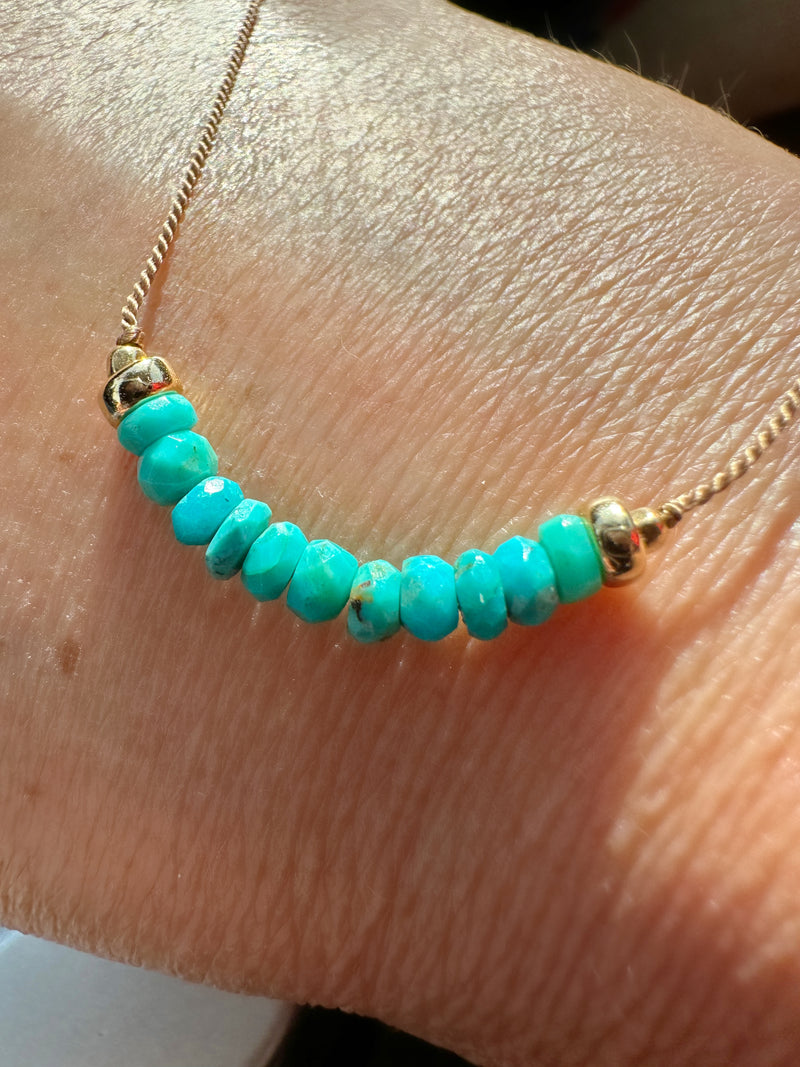 Turquoise Beauty Silk Necklace