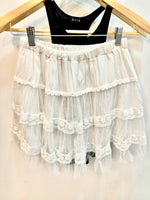 Cotton Tulle Mini Skirt