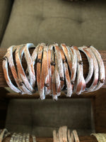 Leather Wrap Bracelet with Crystal Accents-Jewelry, Made in the USA-Womens Artisan USA American Made Clothing Accessories