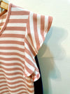 Pretty in Pink Striped Top with Ruffle Sleeve