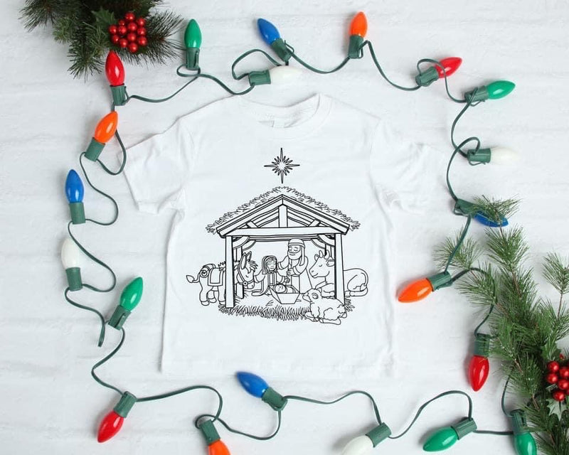 Children’s Nativity Blank Slate Tee--Womens Artisan USA American Made Clothing Accessories