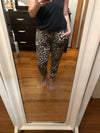 Brown Leopard Joggers-Bottoms, Loungewear-Womens Artisan USA American Made Clothing Accessories