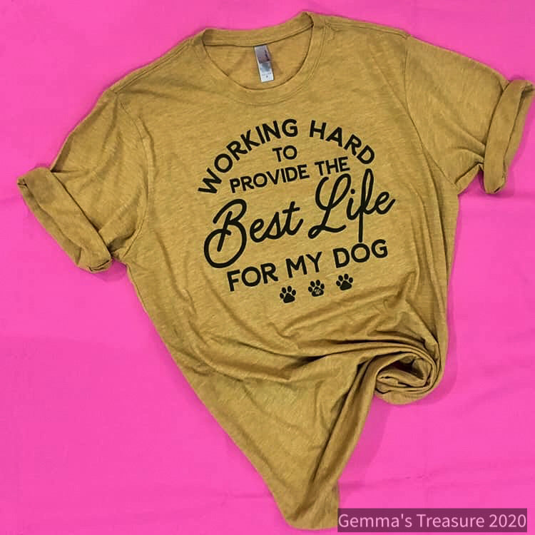 Working Hard Dog Mom Tee-all things dog, dog, dog lovers, dog merchandise, dog related, dogs, Gifts, Made in the USA, Pets-Womens Artisan USA American Made Clothing Accessories