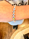 Keiki Size Letters and Gemstones Bracelet