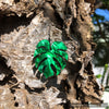 Iridescent Green Monstera Earrings - Made in Hawaii-accessories, earrings, Hawaii, jewelry, Made in the USA-Womens Artisan USA American Made Clothing Accessories