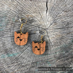 Cat’s Meow Wood Earrings - Made in Hawaii-Hawaii, Made in the USA-Womens Artisan USA American Made Clothing Accessories