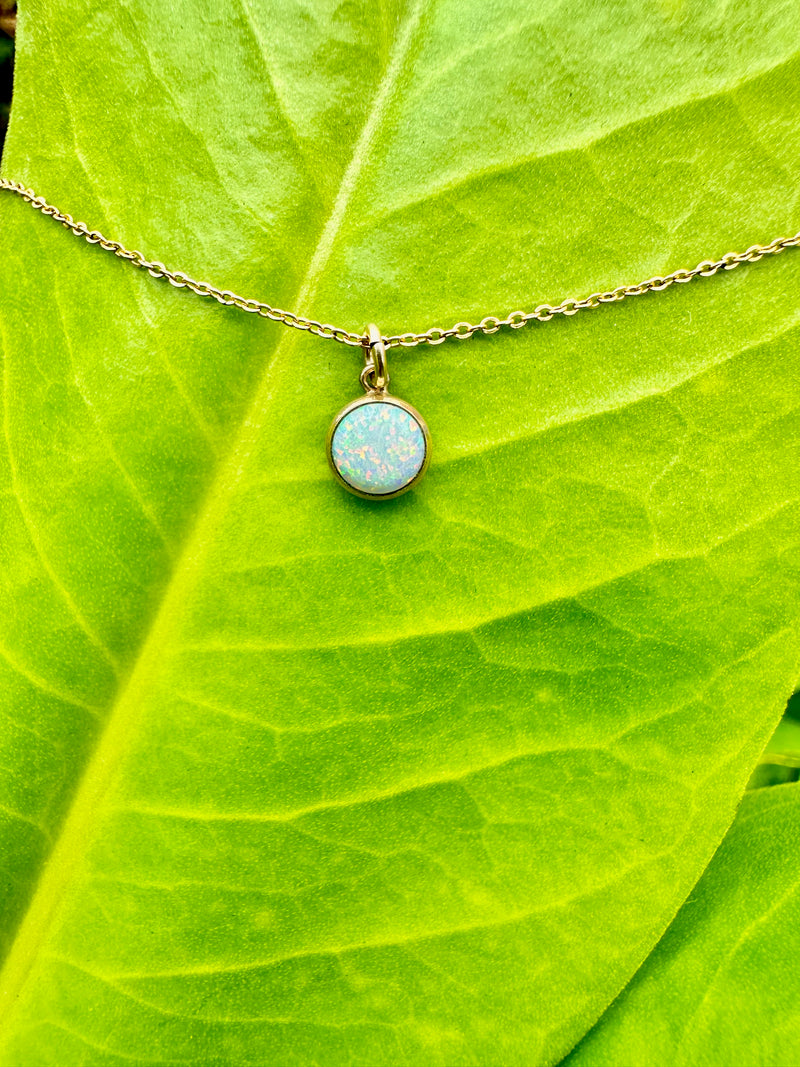 Opal in View Gold FIlled Necklace