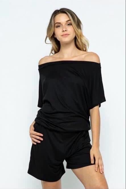 Ellis Off Shoulder Romper-BFPRESALE2020, Made in the USA, off shoulder, romper-Womens Artisan USA American Made Clothing Accessories