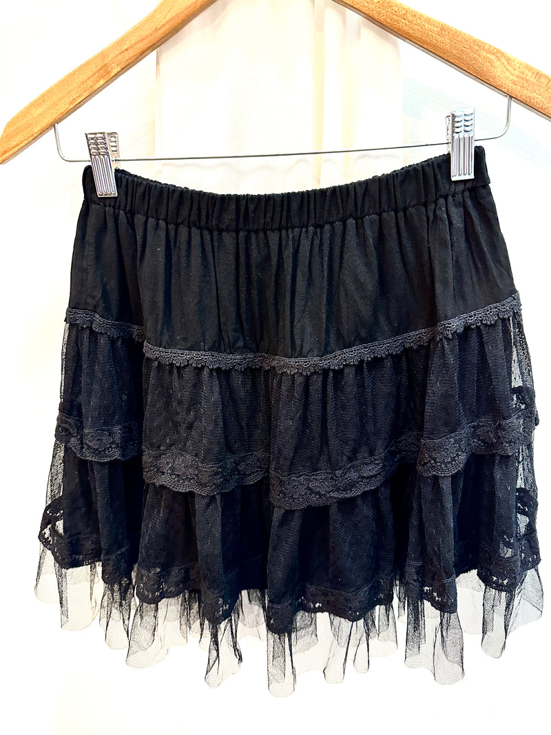 Cotton Tulle Mini Skirt