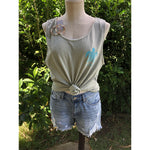 Honu Turtle Sandstone First Harvest Tank--Womens Artisan USA American Made Clothing Accessories