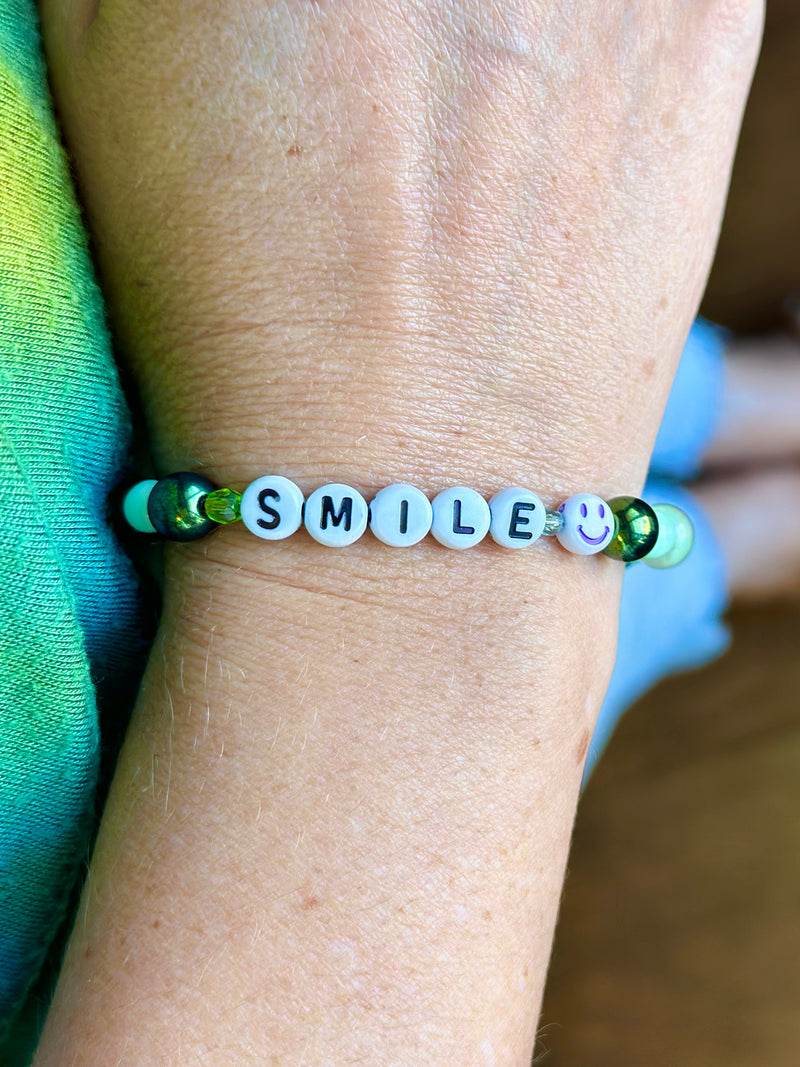 Smile Word & Gem Bracelet