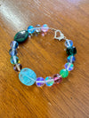 Hearts and Gems semiprecious stones bracelet