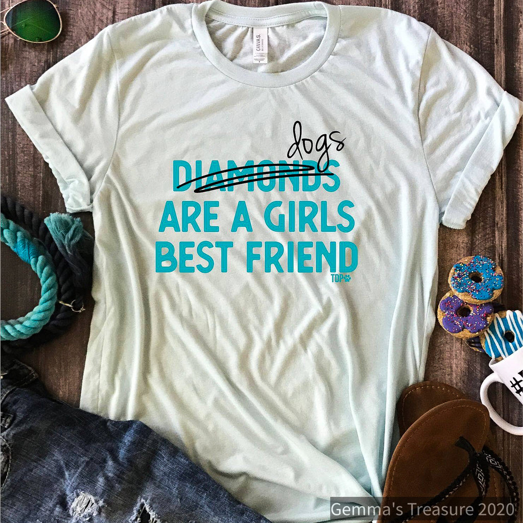 Dogs, Not Diamonds, are a Girl’s Best Friend-dogs, dogs not diamonds, Gifts, Made in the USA, paws, Pets, women's best friend-Womens Artisan USA American Made Clothing Accessories