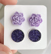 Double Set - Lilac Succulent - wholesale-Made in the USA-Womens Artisan USA American Made Clothing Accessories