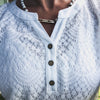 White Peplum Top--Womens Artisan USA American Made Clothing Accessories