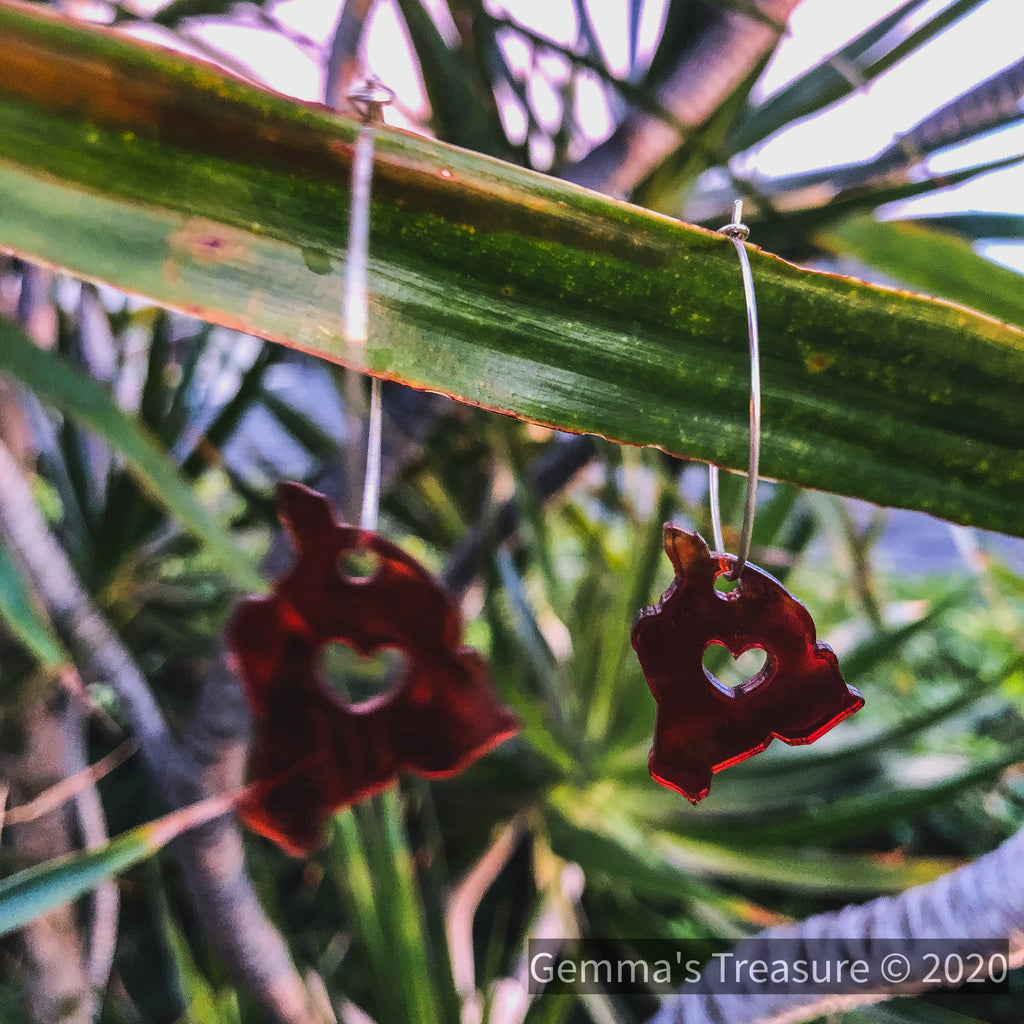 Big Island Hawai’i Earrings - Made in Hawaii-Hawaii, Made in the USA-Womens Artisan USA American Made Clothing Accessories