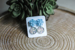 Double Set - Baby Blue Succulent - wholesale-Made in the USA-Womens Artisan USA American Made Clothing Accessories