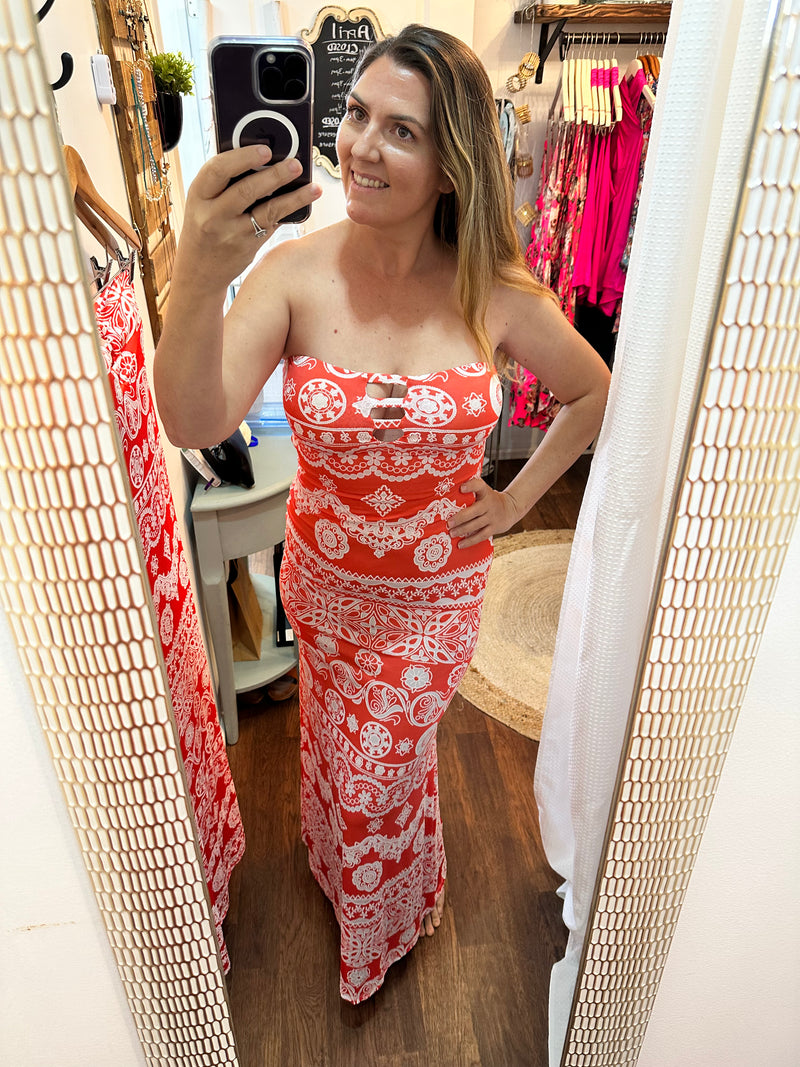 Sexy Summer Strapless Maxi Dress