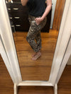 Brown Leopard Joggers-Bottoms, Loungewear-Womens Artisan USA American Made Clothing Accessories