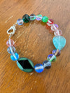 Hearts and Gems semiprecious stones bracelet