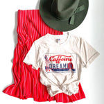Caffeine Dreamin Tee-Made in the USA-Womens Artisan USA American Made Clothing Accessories