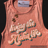 Living The Aloha Life - Hawaii-Aloha, casual attire, Hawaii, Retro, Summer, Tank Top, Vintage, Women's-Womens Artisan USA American Made Clothing Accessories