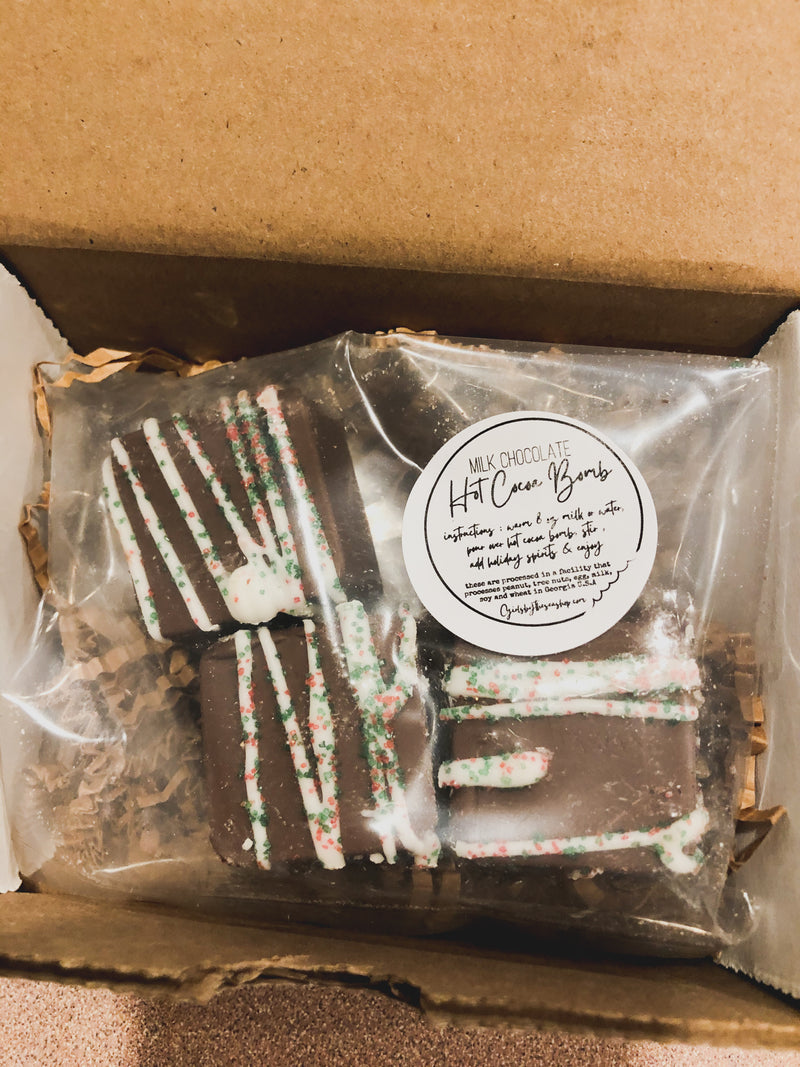 Three “Mini” Milk Cocoa Bombs--Womens Artisan USA American Made Clothing Accessories