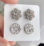 Double Set - Gray Succulent - wholesale-Made in the USA-Womens Artisan USA American Made Clothing Accessories
