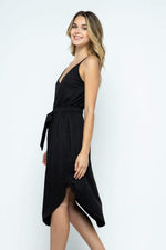 Ellis Tie Waist Strap Dress-Dresses, Made in the USA-Womens Artisan USA American Made Clothing Accessories