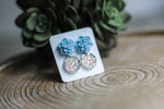 Double Set - Baby Blue Succulent - wholesale-Made in the USA-Womens Artisan USA American Made Clothing Accessories