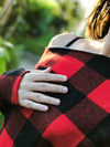 Red and Black Buffalo Plaid-Made in the USA-L/XL-Womens Artisan USA American Made Clothing Accessories