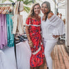 Bright Melon Off Shoulder Maxi-Dresses, Sale-Womens Artisan USA American Made Clothing Accessories