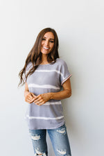 Play In Gray Top - On Hand-1XL, 2XL, 3XL, 8-11-2020, BFCM2020, Group A, Group B, Group C, Group D, Group T, Large, Made in the USA, Medium, On hand, Plus, Small, Tops-Small-Womens Artisan USA American Made Clothing Accessories