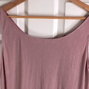 Blush Ribbed Boatneck Tank