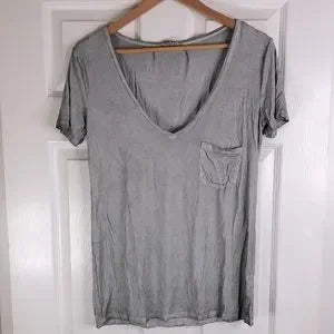 POL Gray Pocket Tee