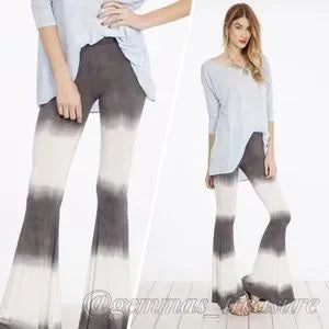 Dip Dye Flare Ombré Pant in Gray