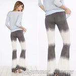 Dip Dye Flare Ombré Pant in Gray