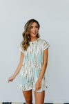 Sage Bamboo Tie Dye Romper - On Hand-1XL, 2XL, 3XL, 8-12-2020, 8-4-2020, Bonus, Bottoms, Group A, Group B, Group C, Group D, Large, Made in the USA, Medium, Plus, Small, Warehouse Sale, XL, XS-Medium-Womens Artisan USA American Made Clothing Accessories