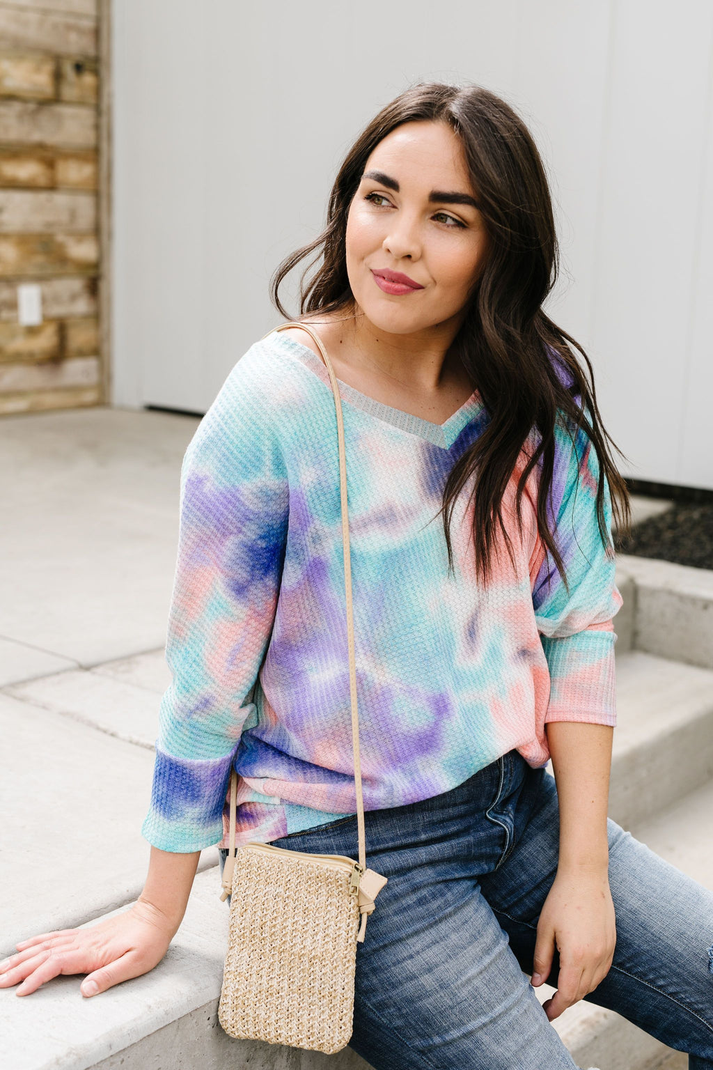 Tie Dyed Waffles Top-Made in the USA-Womens Artisan USA American Made Clothing Accessories