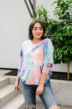 Tie Dyed Waffles Top-Made in the USA-Womens Artisan USA American Made Clothing Accessories