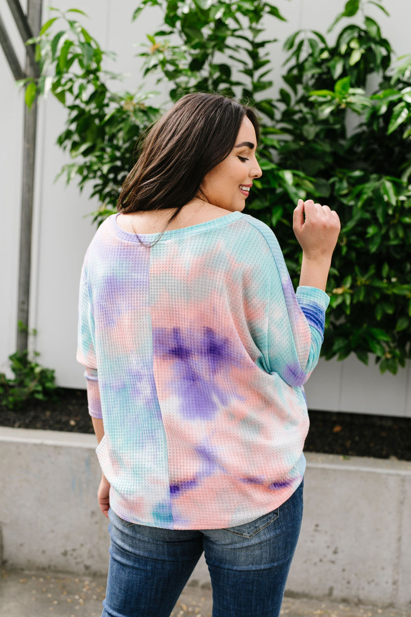 Tie Dyed Waffles Top-Made in the USA-Womens Artisan USA American Made Clothing Accessories